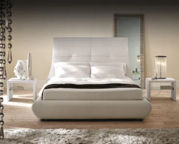 Letto Matisse con testiera importante e box contenitore di Cattelan Italia