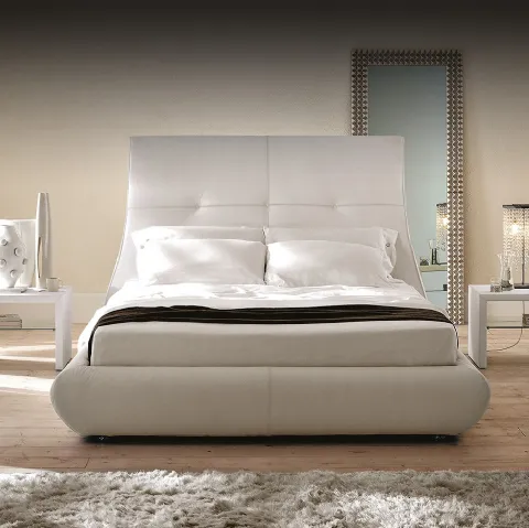 Letto Matisse con testiera importante e box contenitore di Cattelan Italia