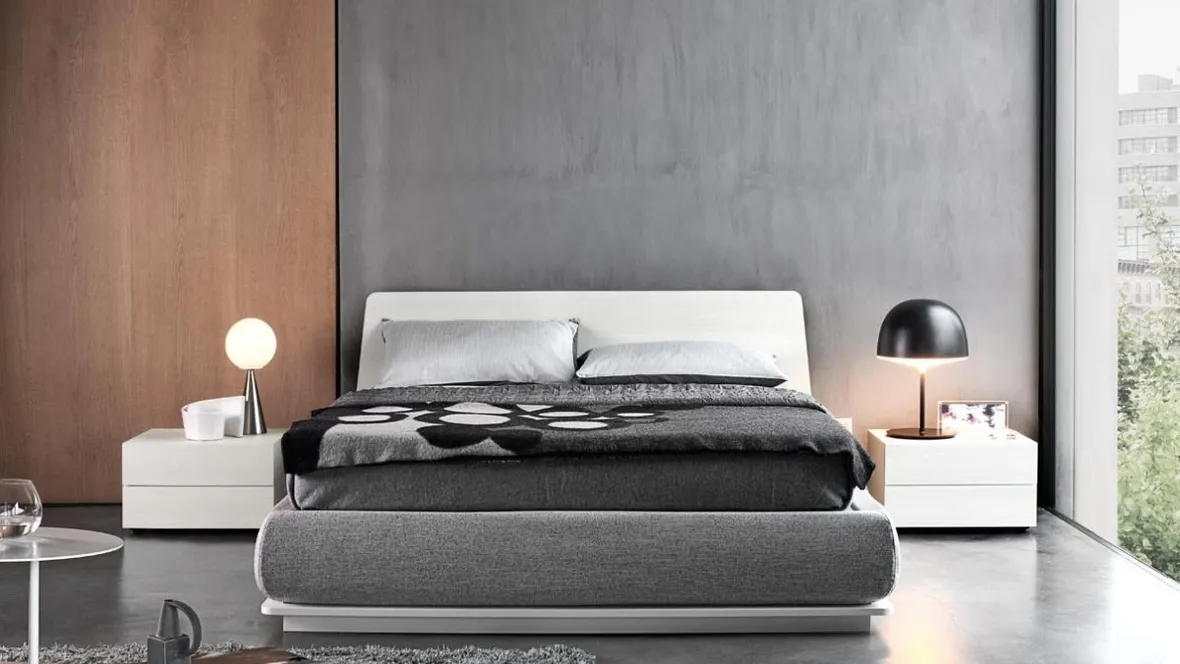 Letto Charme in legno laccato Bianco di Giellesse