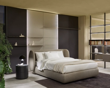 Letto imbottito Cosy con box contenitore di Sangiacomo