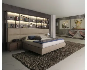 Letto Bookcase con boiserie e Libreria di Fimes
