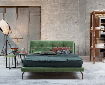 Letto in tessuto imbottito Gap di Flexteam