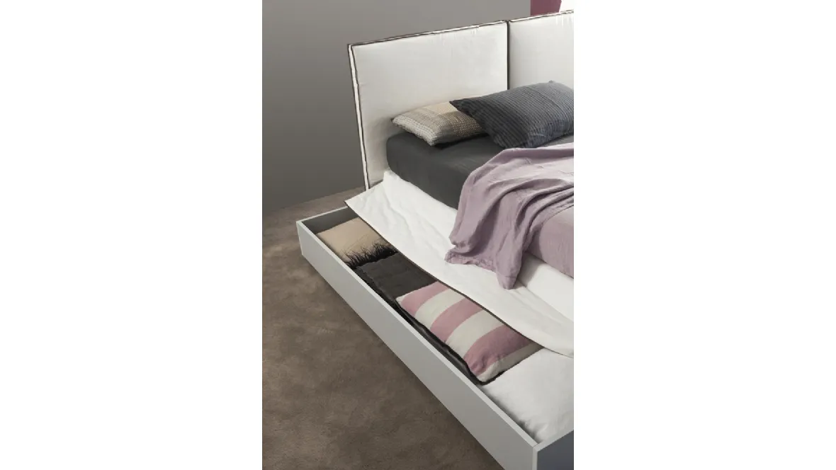 Letto con contenitore Space di Flexteam
