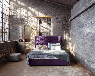 Letto in velluto viola a una piazza e mezza Target di Flexteam