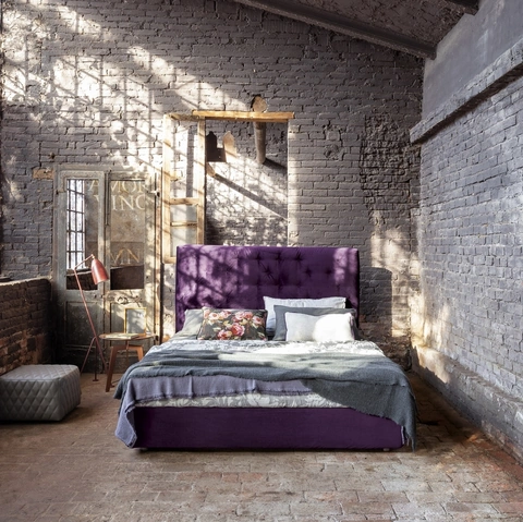 Letto in velluto viola a una piazza e mezza Target di Flexteam