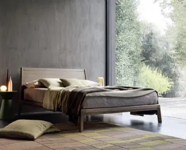 Letto con testiera in legno Impronta di Giellesse