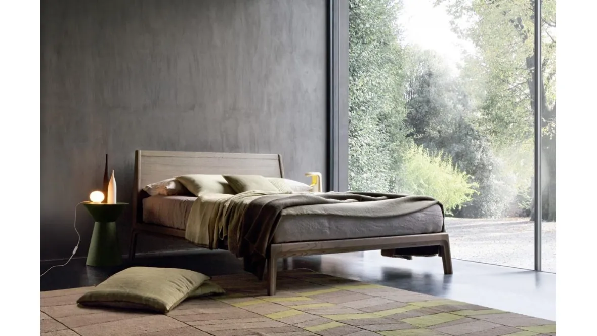 Letto con testiera in legno Impronta di Giellesse