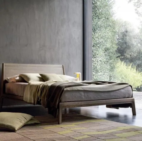 Letto con testiera in legno Impronta di Giellesse