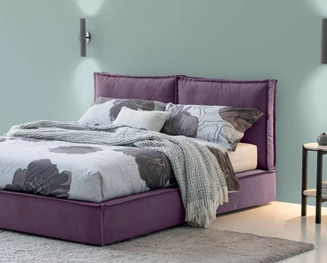 Letto in tessuto Metro con box contenitore di Oggioni