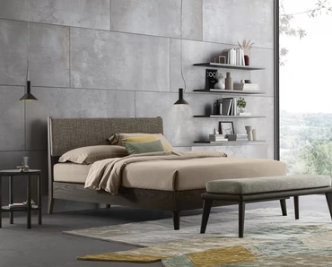 Letto con testiera Orimento di Oggioni