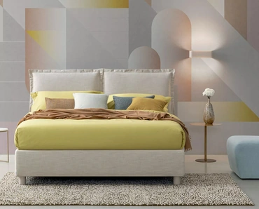 Letto in tessuto Vivian con box contenitore di Oggioni