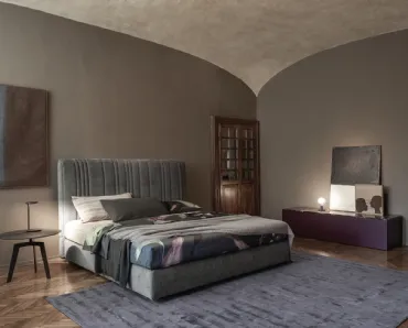 Letto con testiera alta Rails di Flexteam
