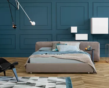 Letto in tessuto imbottito Reef di Flexteam
