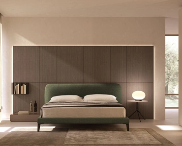 Letto in tessuto imbottito Riviera di Tagliabue Mobili