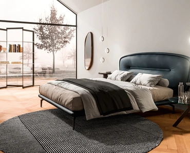 Letto in pelle Romance di Ozzio
