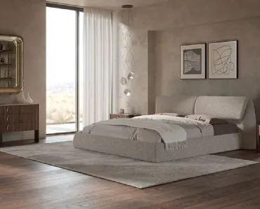 Letto Simon in tessuto imbottito di Cattelan Italia