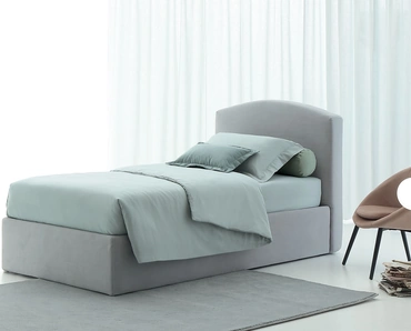 Letto singolo con contenitore Face di Oggioni
