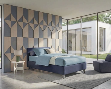 Letto singolo con contenitore Golf 203 di Oggioni