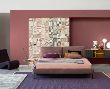 Letto Slim 018 con testiera di Flexteam