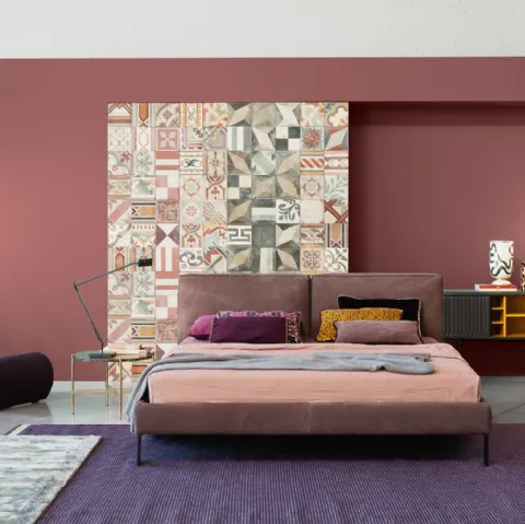 Letto Slim 018 con testiera di Flexteam