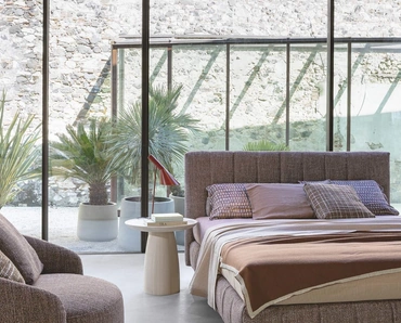 Letto matrimoniale System Quilted di Flexteam