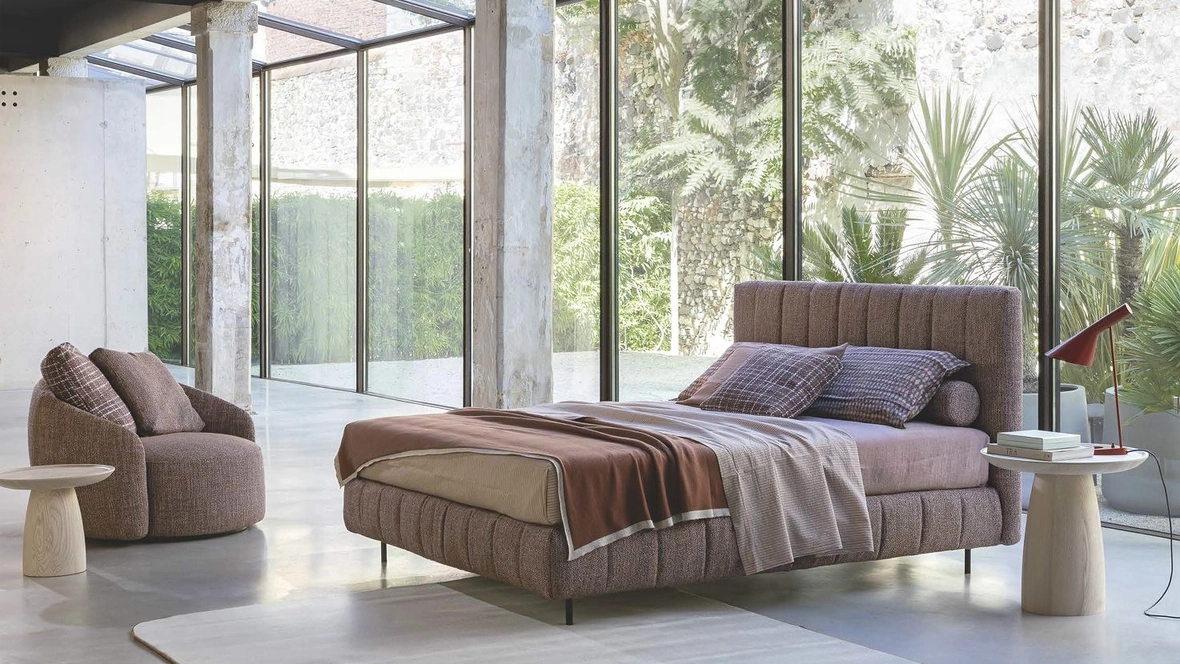 Letto matrimoniale System Quilted di Flexteam