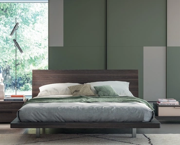 Letto matrimoniale Asja in Rovere Termotrattato di Tagliabue Mobili