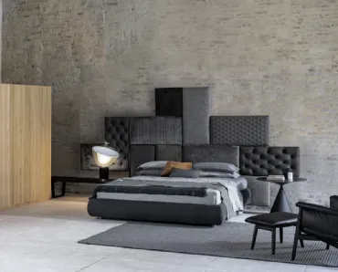 Letto con testiera Wall Panels di Flexteam