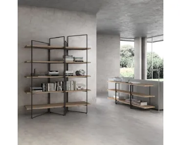 Librerie Asimmetric in abete vecchio di Re-wood