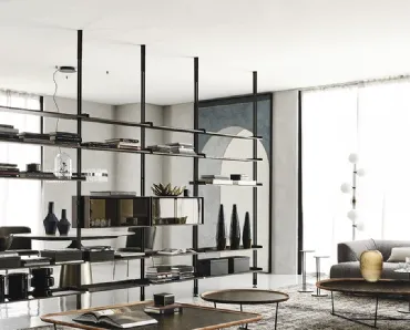 Libreria in legno e metallo Freeway di Cattelan Italia