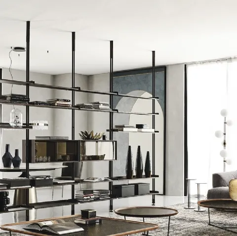 Libreria in legno e metallo Freeway di Cattelan Italia