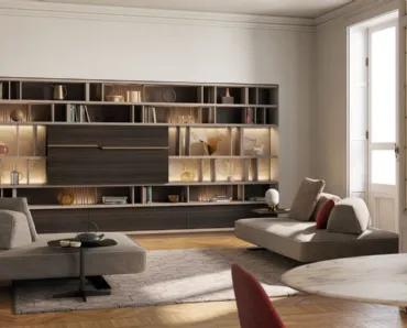 Libreria 21 in legno e laccato di Turati T4
