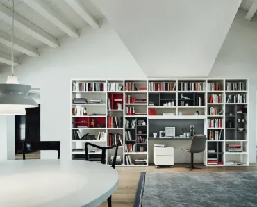 Libreria Modo M6C89 in laccato opaco di Sangiacomo