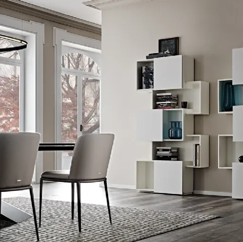 Libreria a muro Piquant in MDF bianco di Cattelan Italia