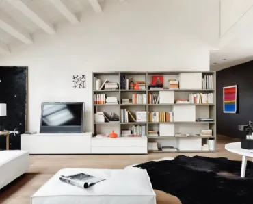 Libreria Modo M6C81 in laccato opaco di Sangiacomo