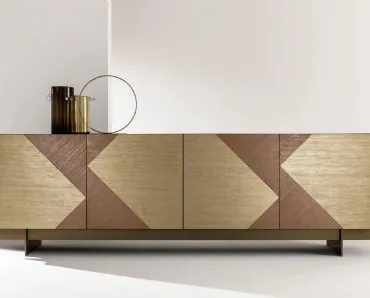 Madia in legno con ante decorate Tatami di Laura Meroni