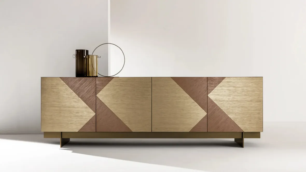 Madia in legno con ante decorate Tatami di Laura Meroni