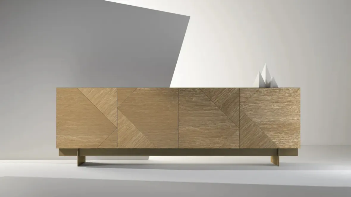 Madia in legno con ante decorate Tatami di Laura Meroni
