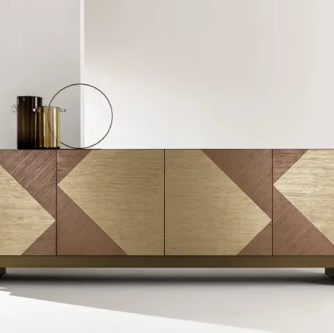 Madia in legno con ante decorate Tatami di Laura Meroni