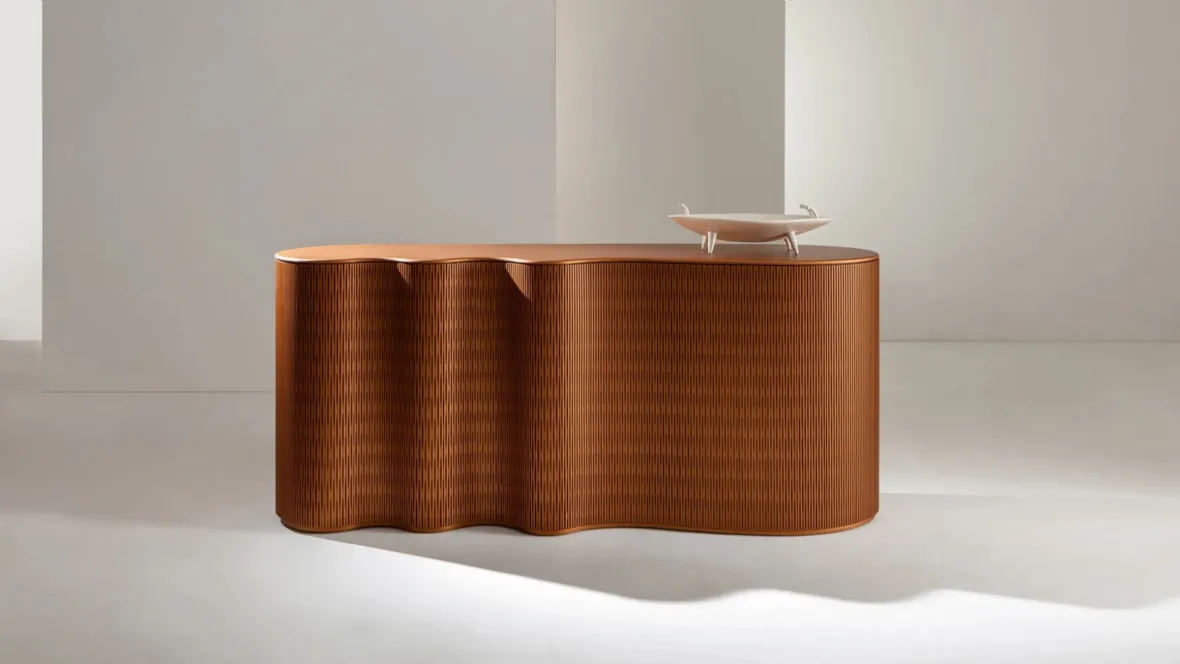 Mobile ingresso di design in legno laccato Infinity Console di Laura Meroni