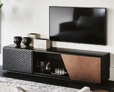 Mobile Porta Tv Aston in legno ed ecopelle di Cattelan Italia