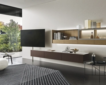 Parete Attrezzata Cabaret Glass 01 di Sangiacomo