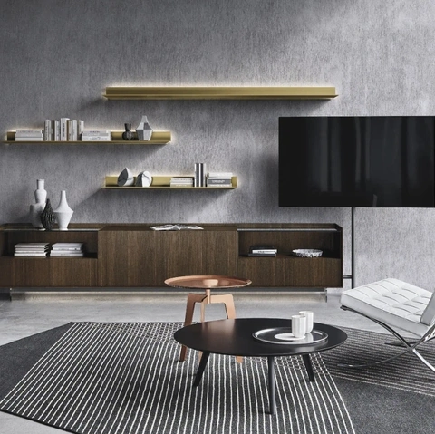 Parete Attrezzata Cabaret Glass 03 di Sangiacomo