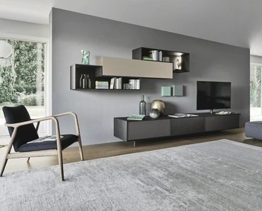 Parete Attrezzata Lampo Riquadri 033 di Sangiacomo