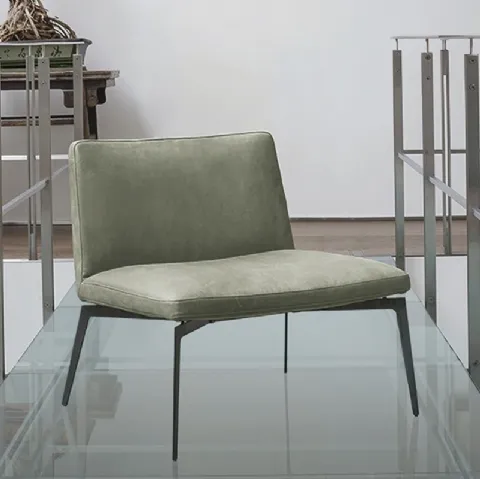 Poltroncina di design in pelle Flexa Lounge Chair 01 di Alivar