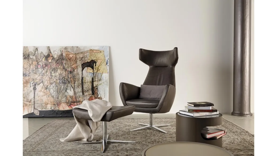 Poltroncina in pelle Gentleman di Art Nova