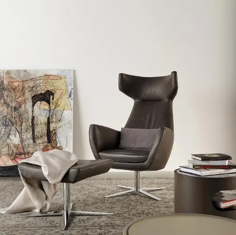 Poltrona in pelle Gentleman di Art Nova