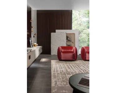 Poltroncina drappeggiata in velluto Drapé Lounge di Laura Meroni