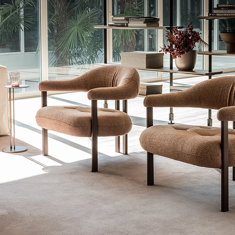 Poltrona in tessuto Greta Lounge di Cattelan Italia
