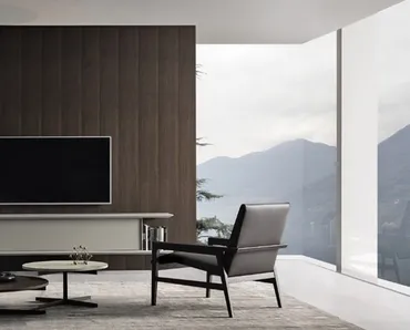 Poltroncina in pelle Halo di Giellesse